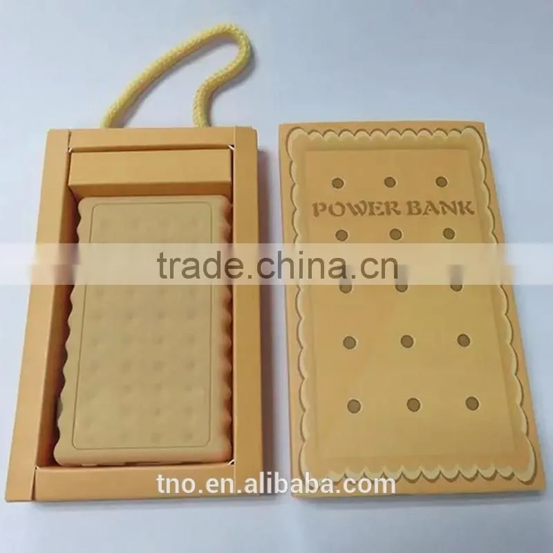 Portable cookies power bank 4000mAh travel charger for iPhone
