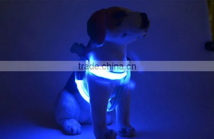 factory supply stock wholesale pet dog harness LED pet harness