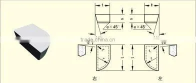 K20 A420 brazed tips/solid carbide tips for brazed tools in metalworking