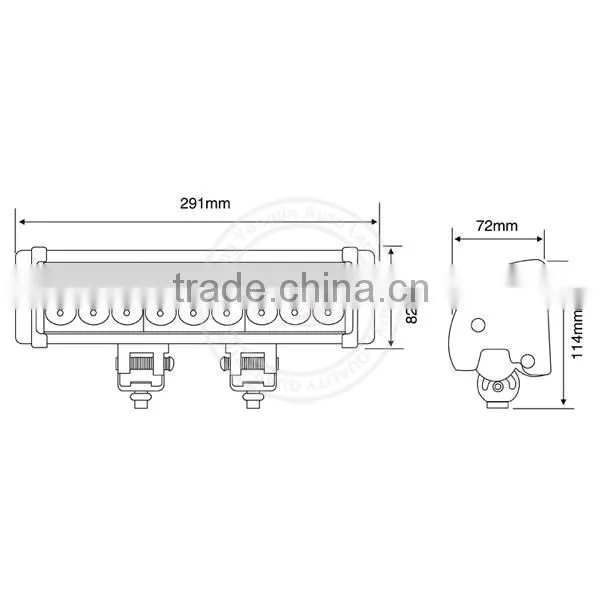 54W bar led working light led working lamp for SUV led light bar IP67