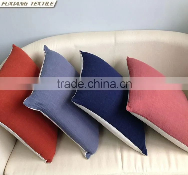 soft cotton solid color pillow