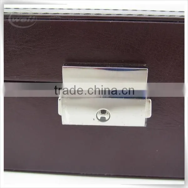 pu leather handmade luxury single pocket watch case holders for men
