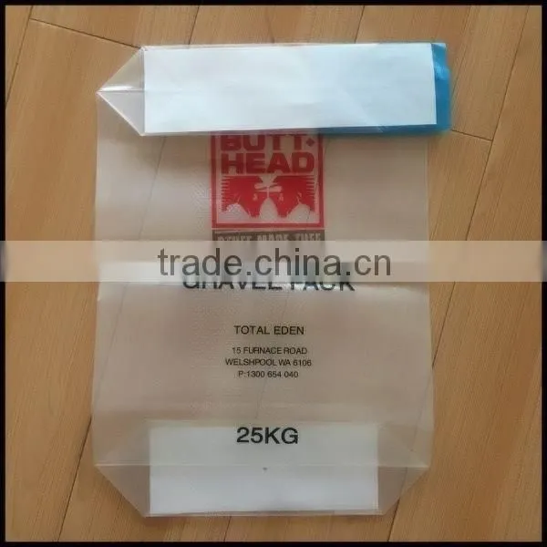 Laminated Polypropylene Valve Bag , PP Woven construction copper concentrate bags