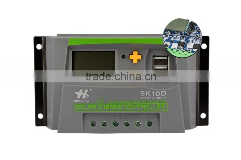 dc output load 12/24v 10a pwm solar controller