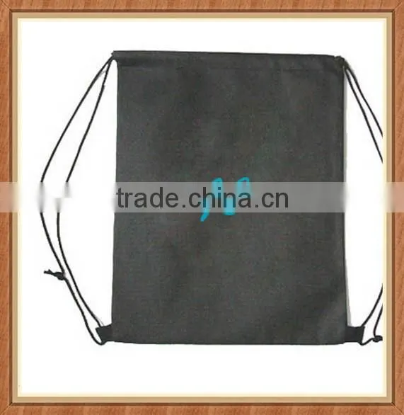 Customized good quality cheap polyester blank drawstring bag