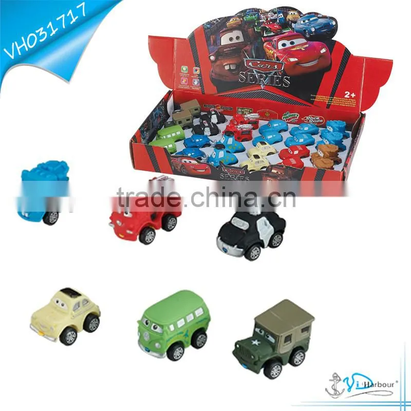 Vinyl Mni Small Cartoon Pull Back Action Toy Car