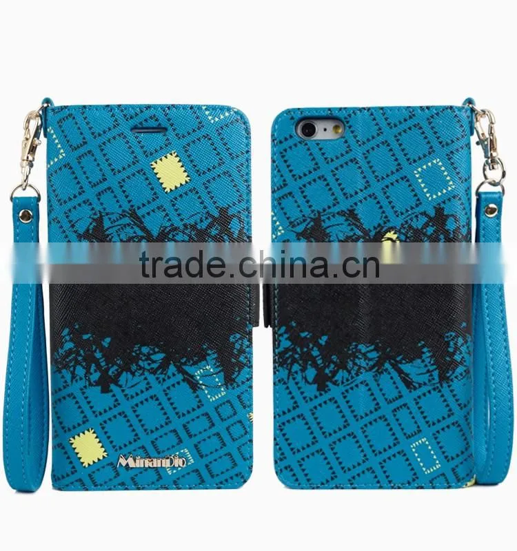 Printing PU Flip Case For Smartphone for iPhone 6/6s for Lady/Women/Female