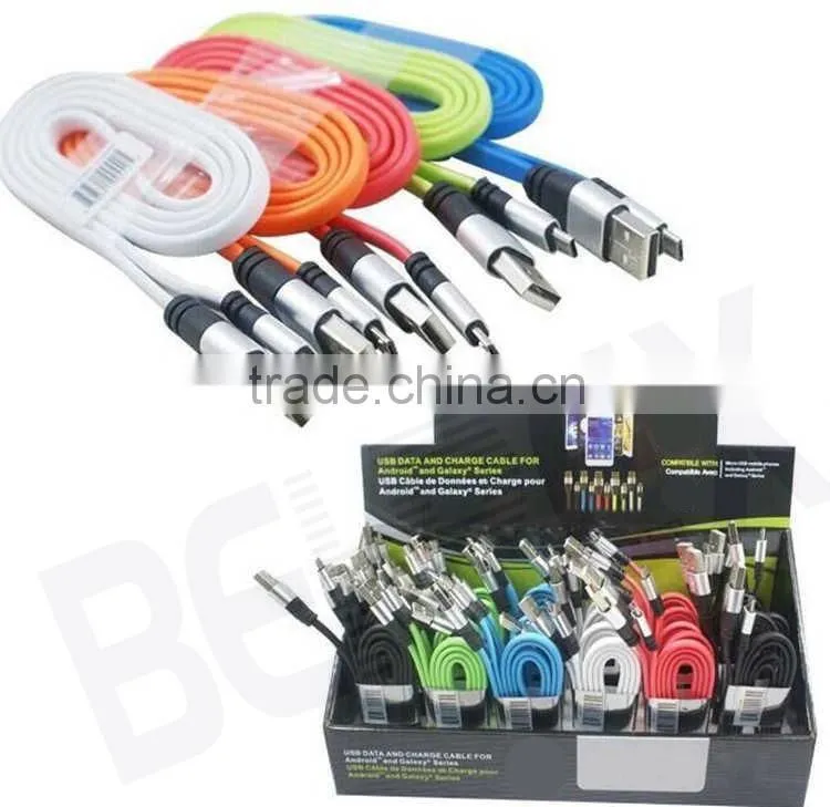 Flat 24AWG Micro USB Extension Cable with 2A Flash Charge