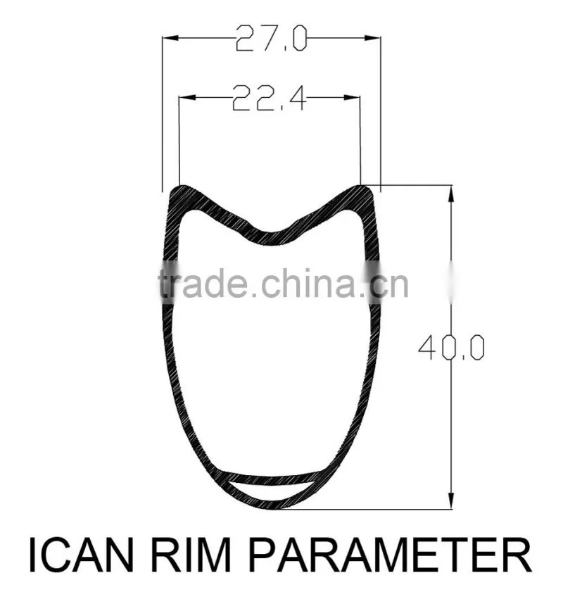 Road bike wheelset-40mm clincher wheelset China W40T