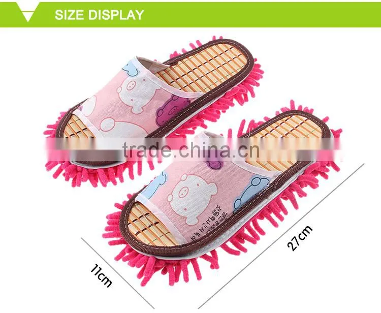 Popular&duarble polyester chenille slippers for household cleaning