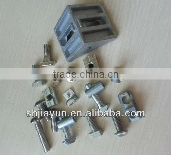 aluminum corner brackets assembly for aluminum profiles