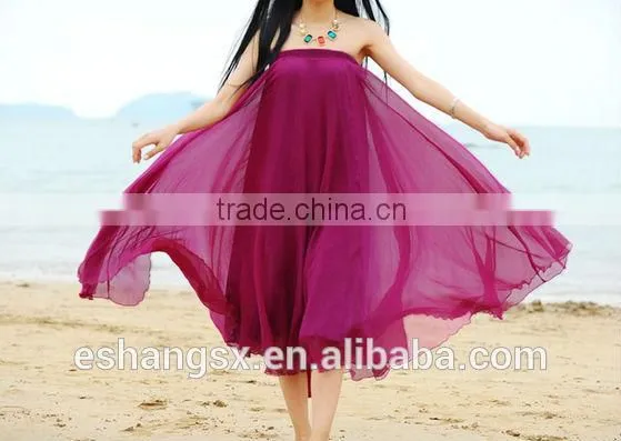 Ladies chiffon Bohemian long style dress