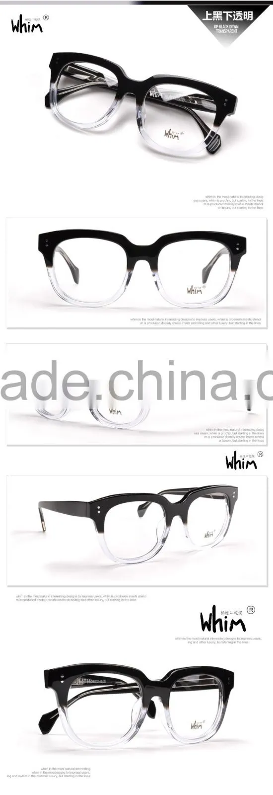 WHIM Retro Round Full Frame Handmade Acetate Glasses Frame
