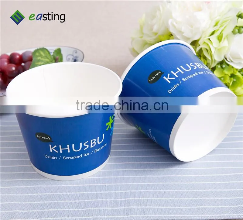 Disposable Ice Cream Paper Cup with Custome Pattern Printed