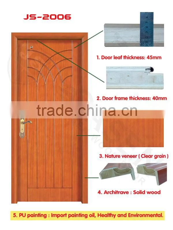 Economic wooden fire exit door
