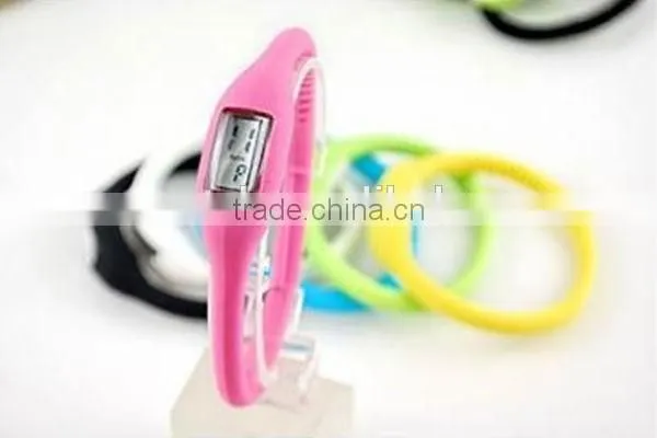 Promotional Cheap ion silicone jelly digital watch wholesale