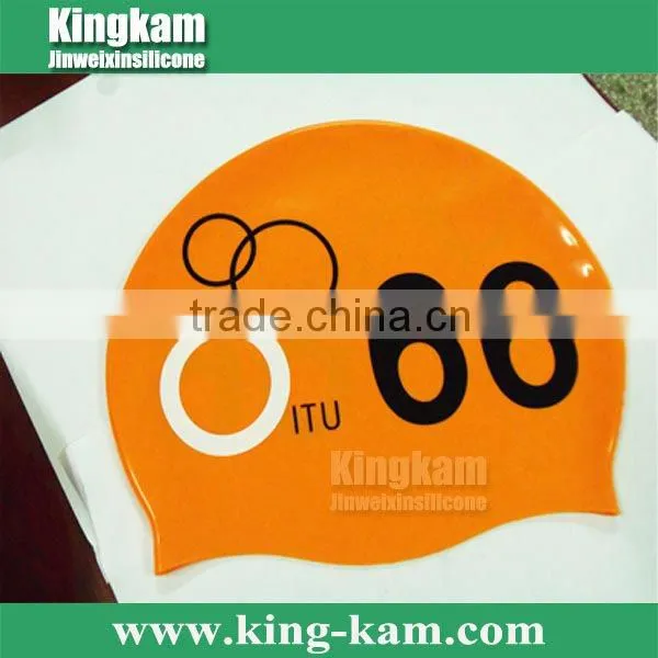 Colorful silicone swiming cap