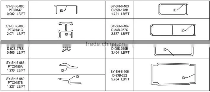 Aluminium profile Aluminum Train Parts