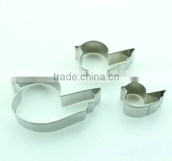 Stainless Steel Little Birds Shaped 3pcs Cake Mold Set