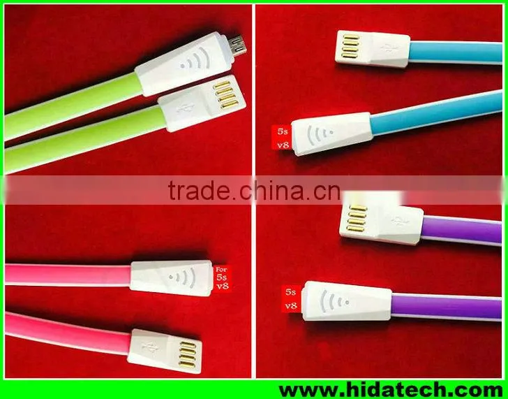 Hot Selling 1M Flat Noodle USB Charging Cable for iPhone 6s Phone Cable