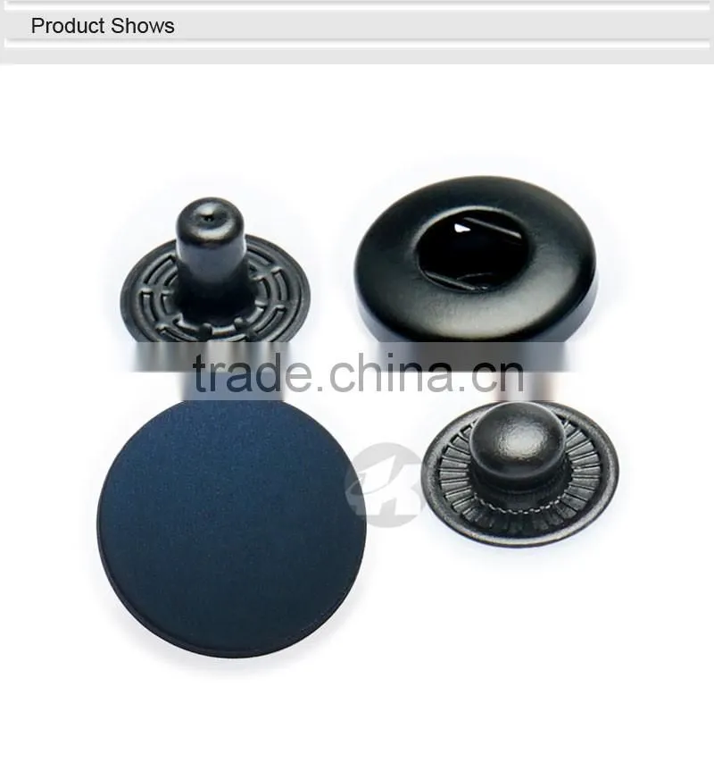 Dark Blue Decorative Metal Snap Buttons For Clothing