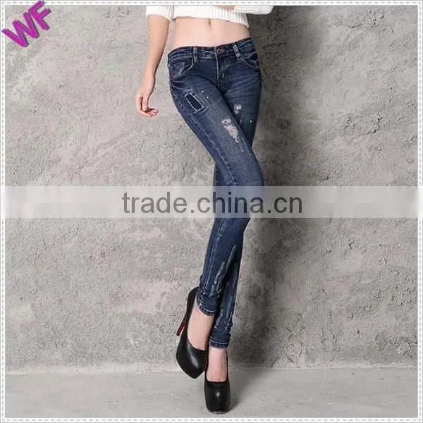 China Apparel wholesale Denim clothing manufacturer lady jean