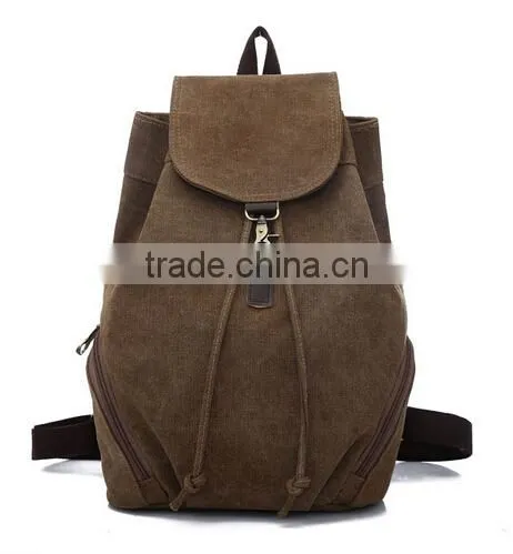 2015 New Design Canvas Drawstring Backpack for Men