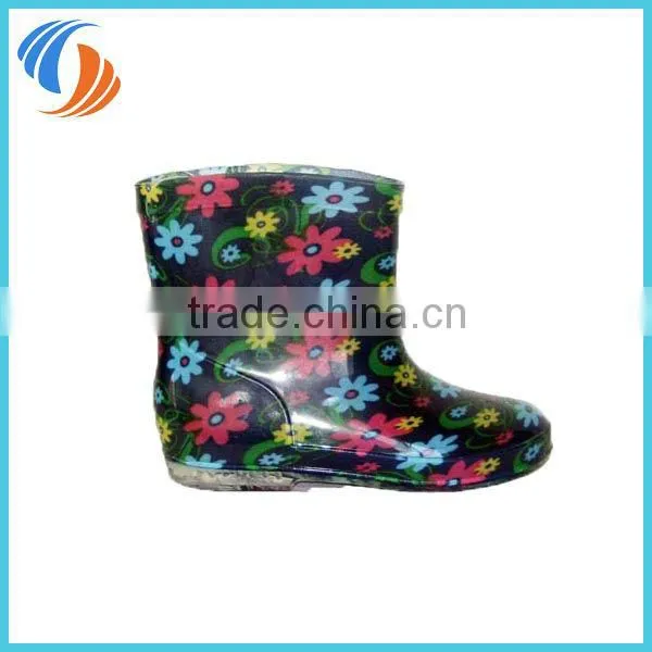 New PVC Printing Kids rain boots