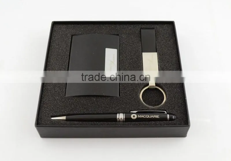 High-end Company Gifts Business Travel Portable Tool Kits including Name Card Holder, Key Chain and Ballpoint Pen