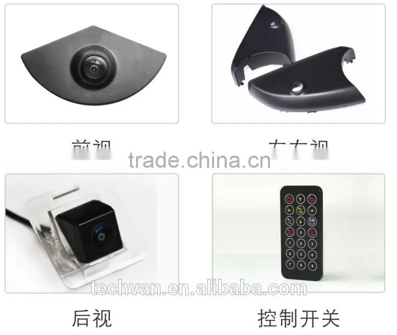HD Full View 360 Degree Camera System With 4 Cameras
