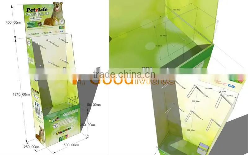 Manufacture Cardboard floor stand lcd touch screen advertising display