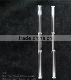 Bamboo shaped clear fused quartz glass tube