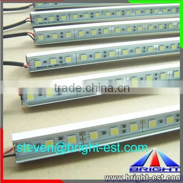 high quality water proof SMD 5630 LED light bar, Epistar/ SAMSUNG 72 LED/m bar light with CE ROHS