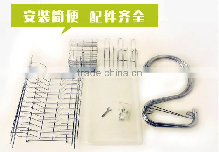 Double layers stainless steel dish rack Kitchen S type double bowl Kitchen S type double bowl dish rack,