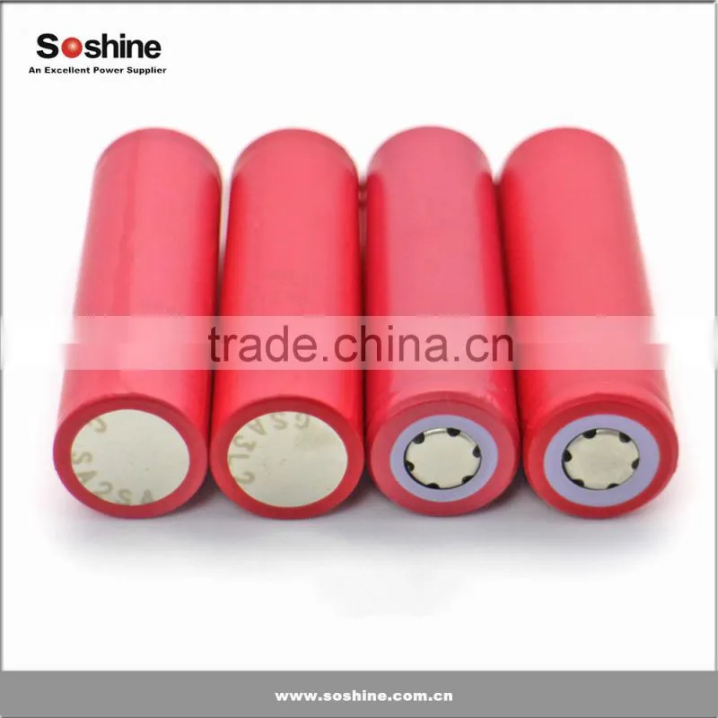 Genuine SANYO 18650 3.7V 2600mAh Rechargeable Battery - Red