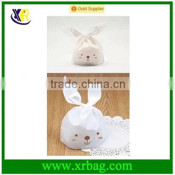 Party Decoration Plastic Cute Rabbit Ear Cookie Bags Candy Biscuit Packaging Bag Wedding Gift Handbags