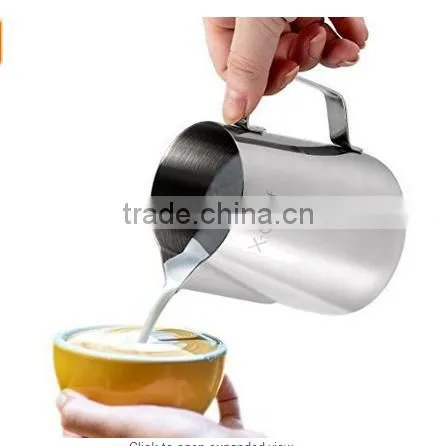350/600/1000 ML High Quality coffee cup Stainless Steel Milk Pitcher