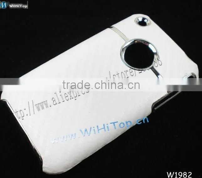 Color White. Carbon Fiber Skin Caes for iPhone 3Gs. Skin Hard Cse for iPhone 3gs.