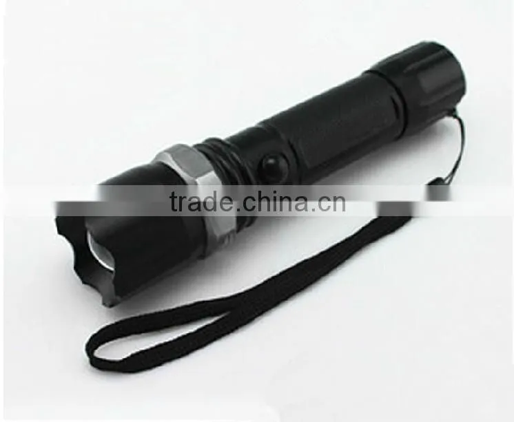 Three-speed police zoom rechargeable LED Flashlight