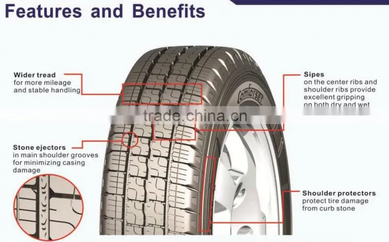 Made in China Semi-Radial Passenger Car tire 215/65R16C