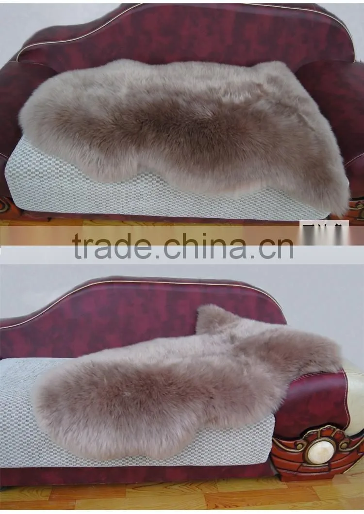 Customized Luxury sheepskin long fur Car Seat Covers lambskin fur Car Seat Cushion cover universal in winter