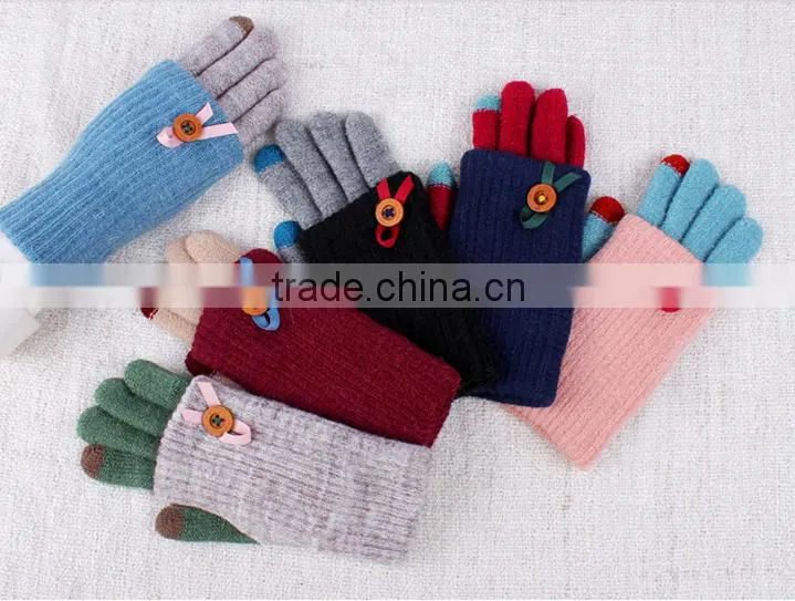 Cute Designed For Girls Twin Set Touch Screen Gloves For Christmas Gift