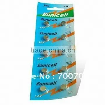 AG5 LR754 1.5V Alkaline ag5 coin cell watch battery Eunicell