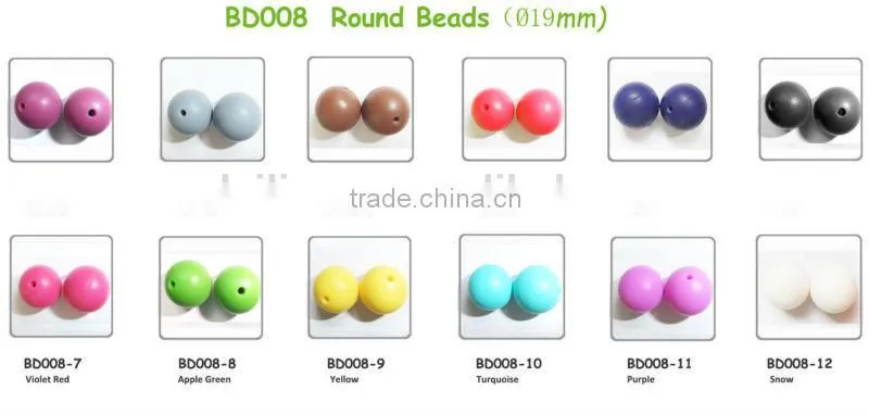 Nice design new baby teething loose beads for jewellery making