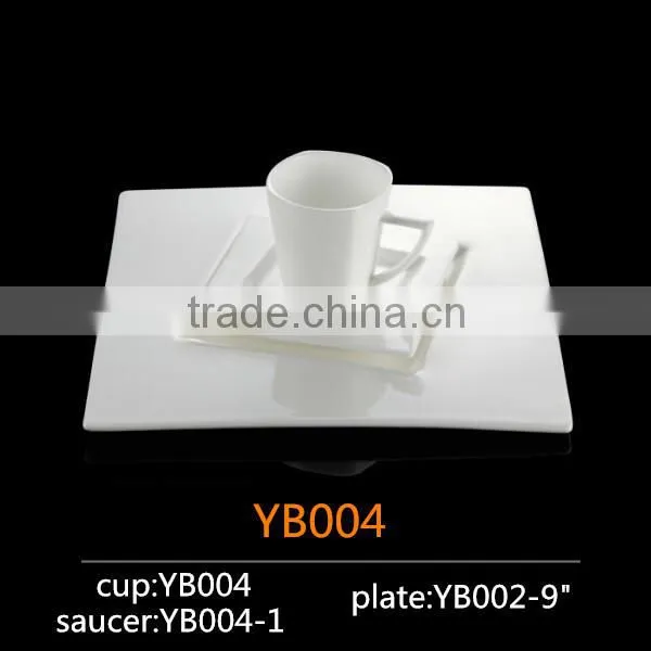 bone china coffee cup with saucer and plates 250ml unique shape ceramic cup and saucer
