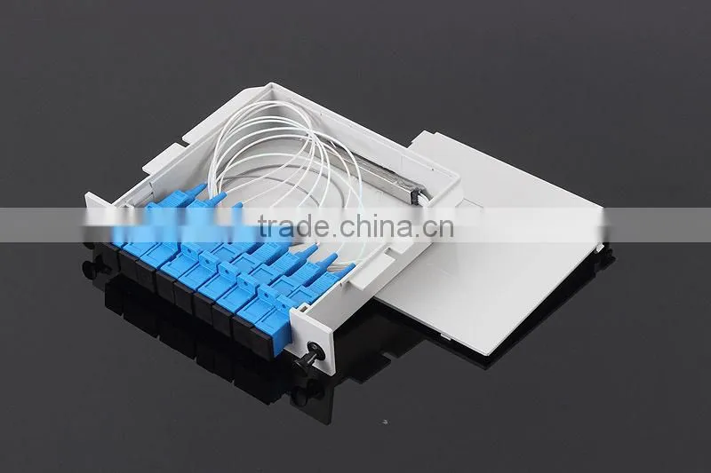 1x8 slot box fiber PLC splitter