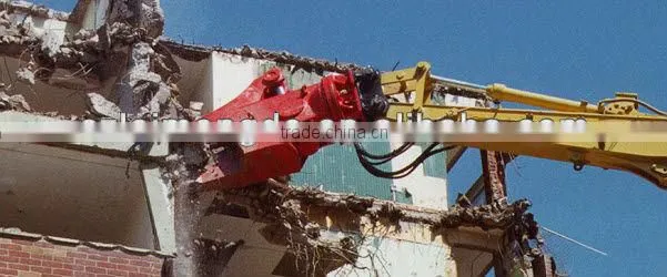 Excavator steel cutting shear, pulverizer, crusher