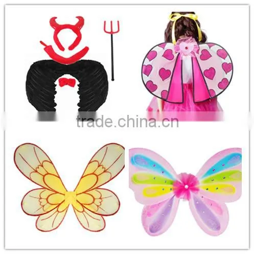 Wholesale double layer dance angel light up fairy butterfly wings kids led wings