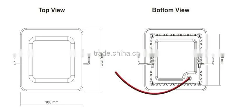 IP20 4.8W 100*100mm Ultra thin decorative acrylic wall panel