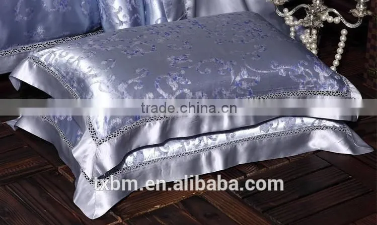 100% silk bedding set with silvery grey light purple